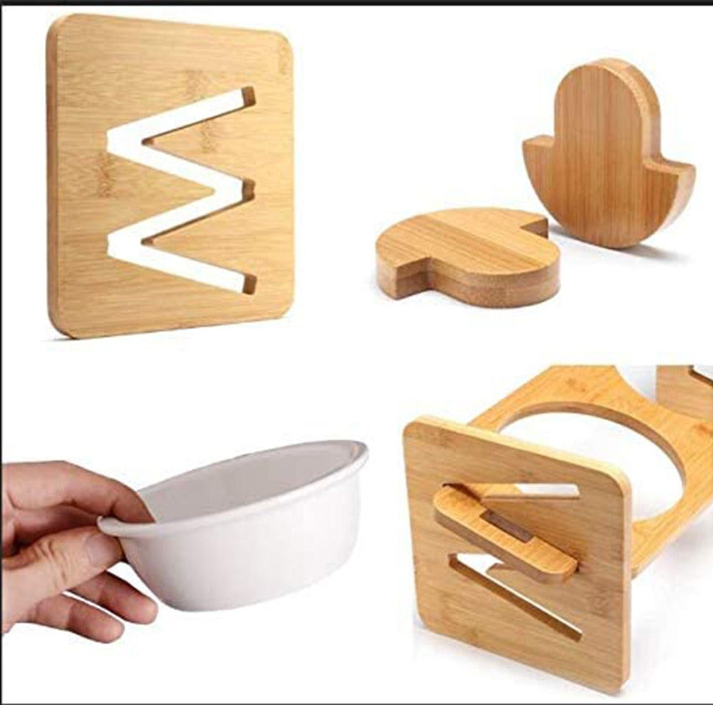 Pet Dog Bowls Elevated Heights Adjustable Bamboo Food and Water Dishes Wooden Stand Puppy Pet Cat Neck Care Raise Stand Bowl