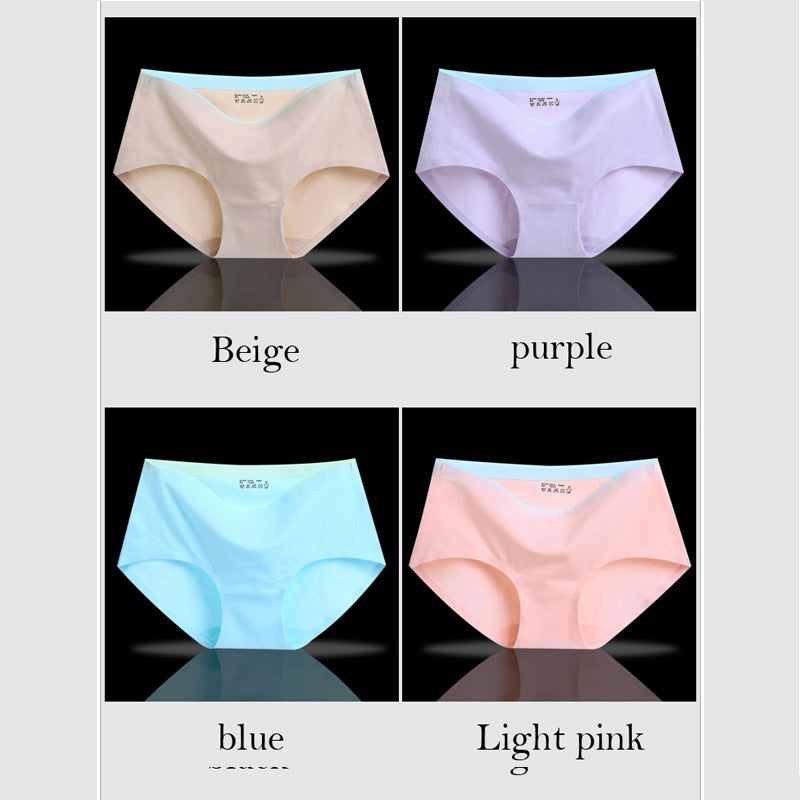 8Pcs Briefs for Women fashion sexy woman panties Solid seamless underpants  cpanties for women cotton underwear girl knickers