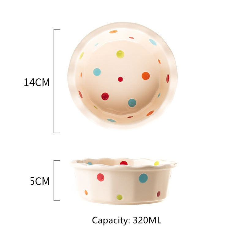 Cute Ceramic Elevated Raised Cat Bowl with Wood Stand No Spill Pet Food Water Feeder Cats Small Dogs Best Selling Pet Supplies