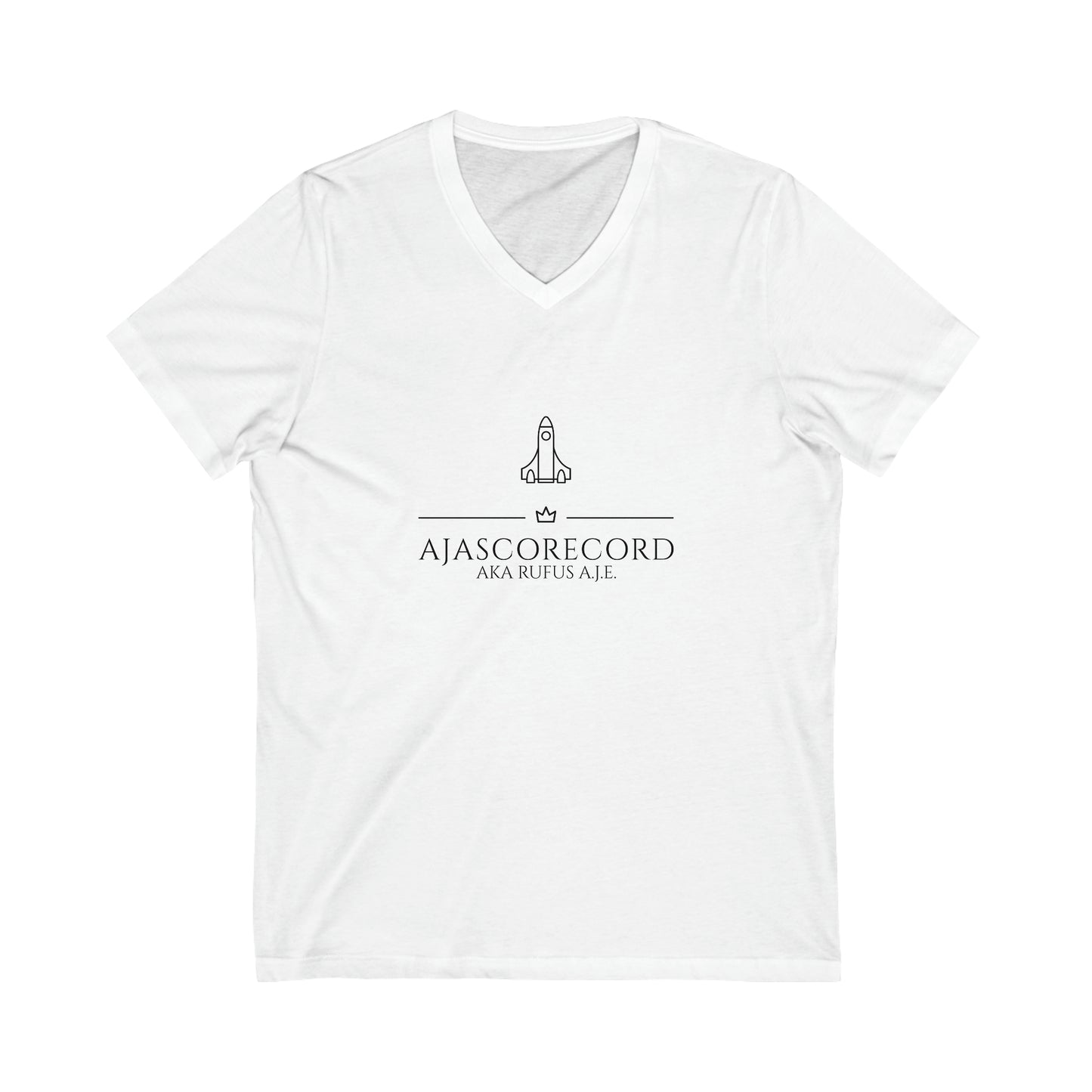 Ajascorecord Unisex Jersey Short Sleeve V-Neck Tee
